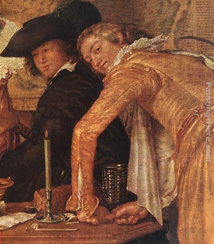 Merry Company (detail) painting - Willem Buytewech Merry Company (detail) art painting